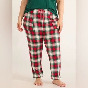 EUC - Joyspun Holiday Plaid Jogger - 2X